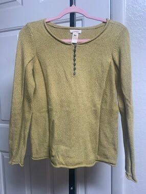 Sundance cotton silk blend long sleeve sweater p/s